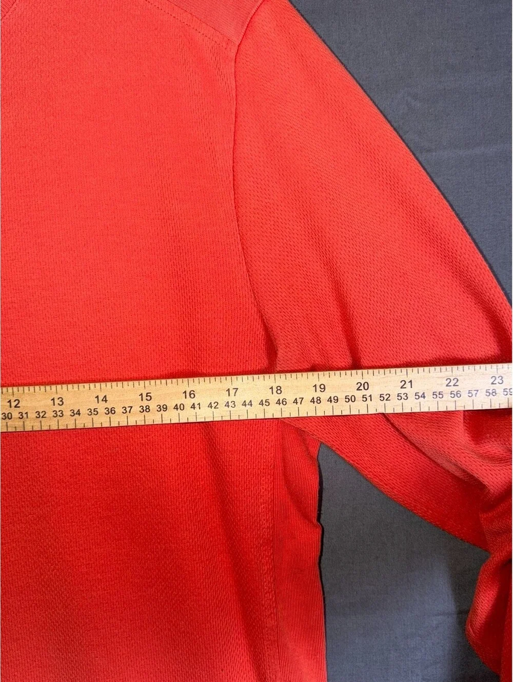 Banana Republic Men’s Waffle Knit Long Sleeve Thermal Shirt Medium Tall Orange M
